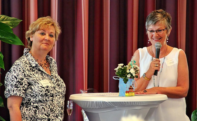 Die Bürgermeisterin von Hünfelden und die FRIDA-Vorsitzende im Gespräch